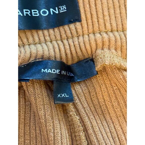 (XL) NWT $128 Carbon38 Brushed Ribbed Flare Pant in Brown Sugar - Picture 3 of 4